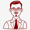 Male Educator Vector Art A simple illustration of a man in a teacher's profession, designed as a vector image.