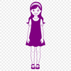 Free Vector Illustration Young girl illustration in a clean vector design.