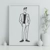 Male figure illustrated in vector format as an SVG.