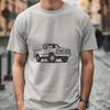 Pickup Truck Illustration in Vector Format A detailed illustration of a pickup truck, suitable for cutting or printing as a stencil.