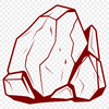 2D Vector Rock Illustration A digital illustration of a rock in 2D vector format.