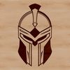 Spartan Fighter with Helmet Illustration A detailed illustration of a Spartan warrior in armor, including a helmet, suitable for vector design.