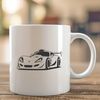 Vibrant Racing Car Illustration A stylized illustration of a speeding racing car with bold lines and vibrant colors.