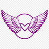 SVG graphic of delicate angel wings in a stylized design.
