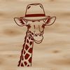 Wildlife Illustration - Long Necked Mammal A tall mammal with a long neck and spotted coat, typical of a safari animal.