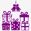 A simple vector illustration of a gift box with wrapping paper and a bow.