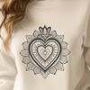 Beautiful Religious Symbol Graphic Sacred Heart symbol design created as a scalable SVG image.