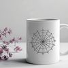A intricately detailed vector illustration of a spider web.