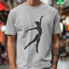 Vector Art Gymnast Illustration A high-resolution illustration of a gymnast in mid-air, suitable for vector editing and cutting machine designs.