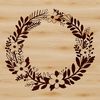 A floral wreath design in vector format, suitable for digital cutting machines and graphic design software.