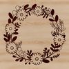 Free Wreath Clip Art Vector Graphics A decorative floral wreath designed as a vector graphic, suitable for digital and physical applications.