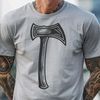 Illustrative Axe Design A detailed illustration of a tool used for chopping or splitting wood.