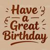 Free vector design of a happy birthday message.
