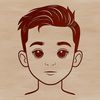 Basic Youth Face Icon A simple illustration of a young boy with basic facial features.