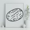 Simple Veggie Graphic An editable SVG design featuring a simple drawing of a potato.