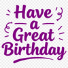 SVG vector graphic featuring a 'Happy Birthday' message for personal or commercial use as clip art or template.