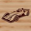 A detailed vector illustration of a sleek racing car.
