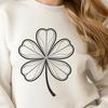 Beautiful Clover Leaf Icon A vector illustration of a clover leaf, suitable for various uses including design and crafting projects.