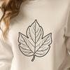 Detailed Leaf Clip Art Image A detailed illustration of a leaf, created as a vector graphic.