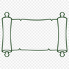 A simple illustration of a scroll with rolled-up paper, suitable for graduation or award ceremonies.