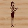 Elegant Woman in a Teaching Role An SVG icon representation of a woman in a teaching role, suitable for graphic design and commercial use.