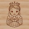 A royalty-inspired female character in a traditional princess attire.