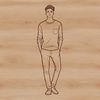 SVG Male Character Design Free Download Male figure illustrated in vector format using SVG.