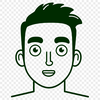 Bold Male Vector Graphic A vector graphic representation of a man in bold lines and clean design.