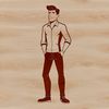 Beautiful Male Silhouette Vector Image An SVG illustration of a man, suitable for digital design projects.