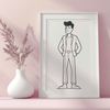 Male Figurine Vector Illustration A vector illustration of a male figure in various poses.