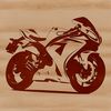 Vintage Motorcycle Design SVG File A detailed illustration of a motorcycle with sleek lines and prominent features.