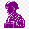 A male military personnel in uniform, suitable for use as a clip art or stencil.