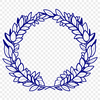 Delicate Wreath Design Element A floral wreath made up of intricate design elements suitable for vector graphics and cutting machines.