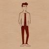 Simple Line Drawing Male Figure A male figure represented as a simple line drawing in vector format.