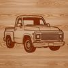 Free Vector Pickup Truck Design A high-resolution illustration of a pickup truck in vector format.