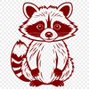 Whimsical Woodland Creature Vector Art A detailed vector illustration of a raccoon, suitable for commercial and personal use in various design applications.