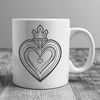 Sacred Heart Symbol Icon A vector representation of the Sacred Heart symbol.