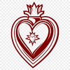 Sacred Heart SVG Vector Art Design Illustrative representation of the Sacred Heart, a religious icon used in various contexts.