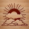 Vector illustration of the sun symbol, ideal for graphic design projects.