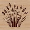 Fresh Harvest Wheat SVG Illustration A simple illustration of wheat in vector format, suitable for cutting machines like Cricut.