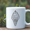 Editable Ice Cream Graphic Vector An editable vector design of a classic ice cream treat on a stick.
