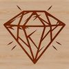 Beautiful Vector Diamond Design A precise geometric representation of a diamond shape in vector format.