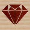 Geometric Diamond Shape A geometric shape in the form of a diamond with sharp angles and smooth curves.