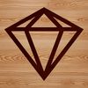 A geometric shape made up of multiple points, forming a diamond silhouette in vector format.