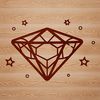 Diamond Design SVG File A geometric shape with pointed corners and smooth lines, represented as a vector design.
