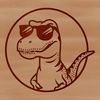 A prehistoric dinosaur's head in vector format.