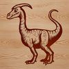 A prehistoric dinosaur illustration created as a vector graphic, suitable for cutting machines or laser cutters.