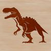 A colorful illustration of a prehistoric dinosaur.