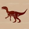 A prehistoric dino illustration in vector format for graphic design.