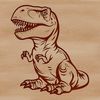 A small, cute dinosaur footprint made from vector shapes, suitable for clip art designs.
